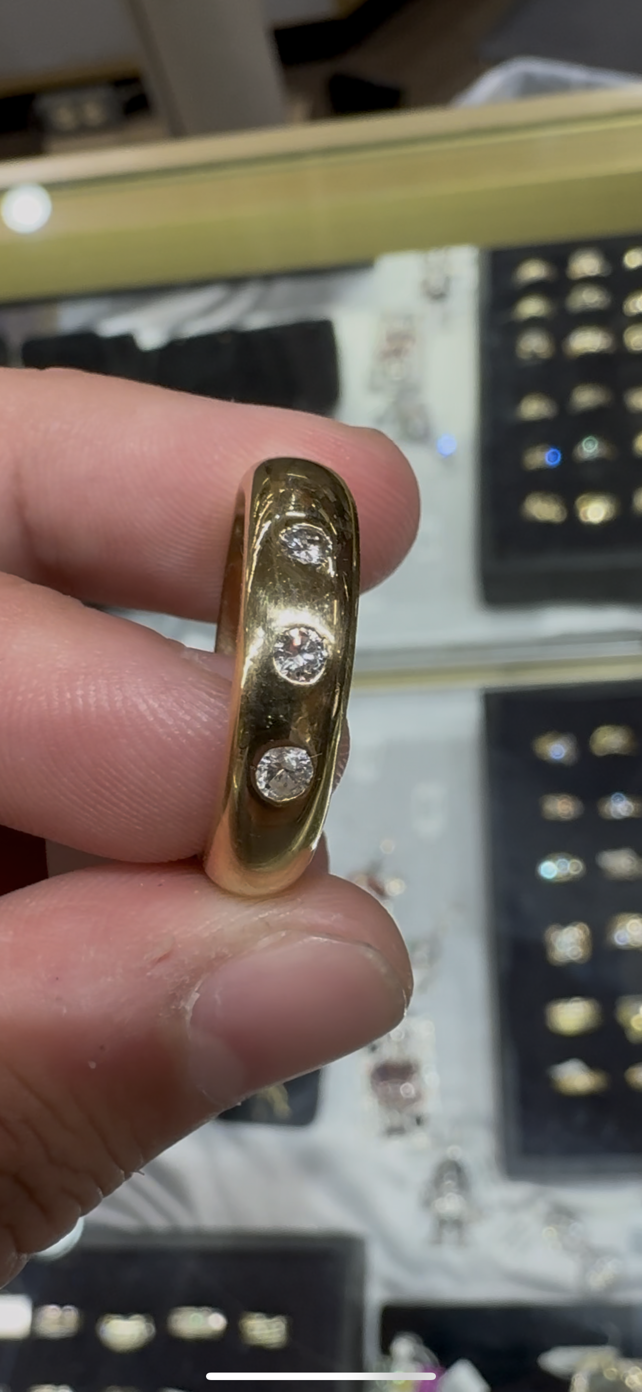 18k Gold Diamond Donut Band