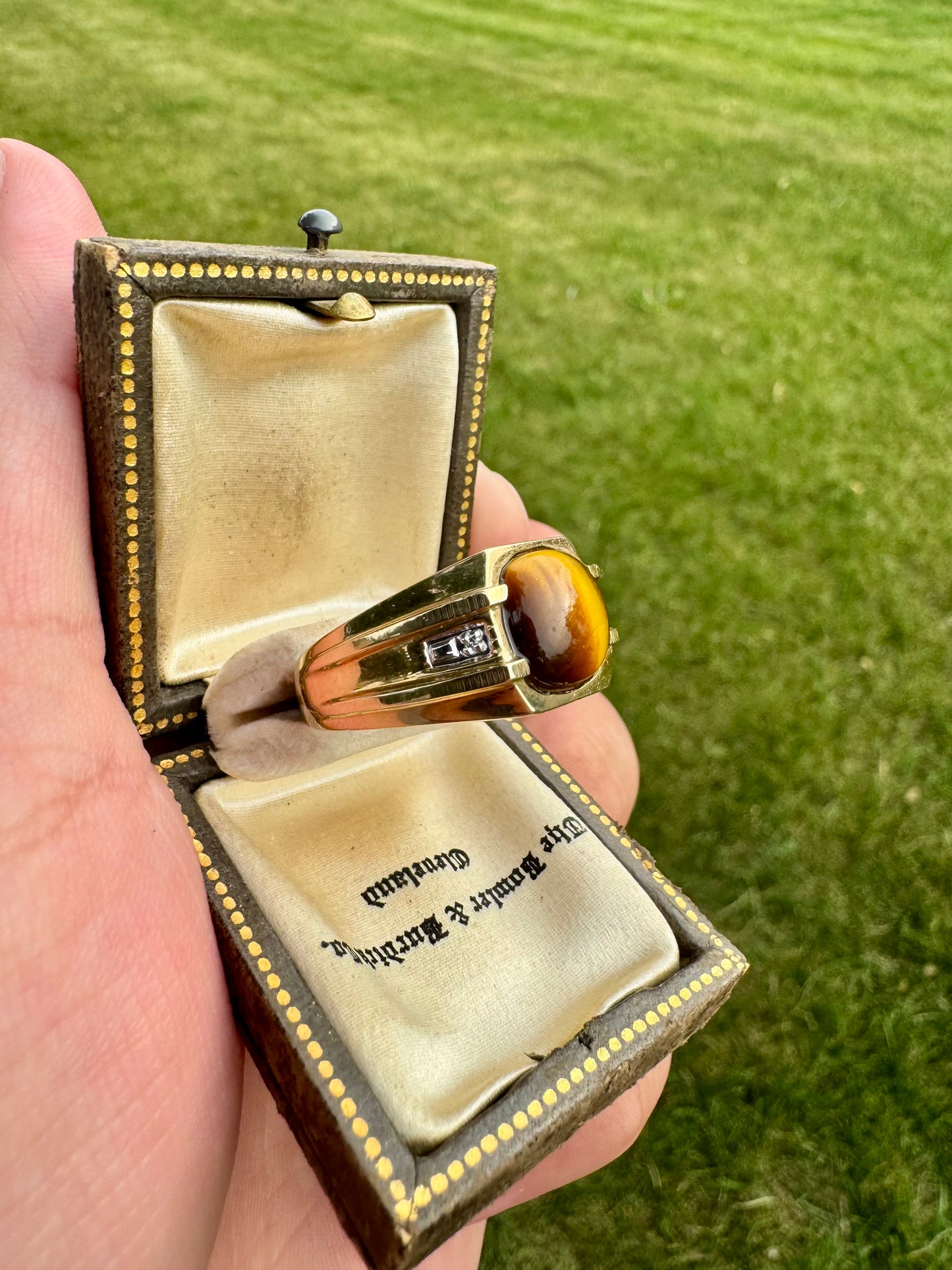10k Gold Tigers Eye Ring