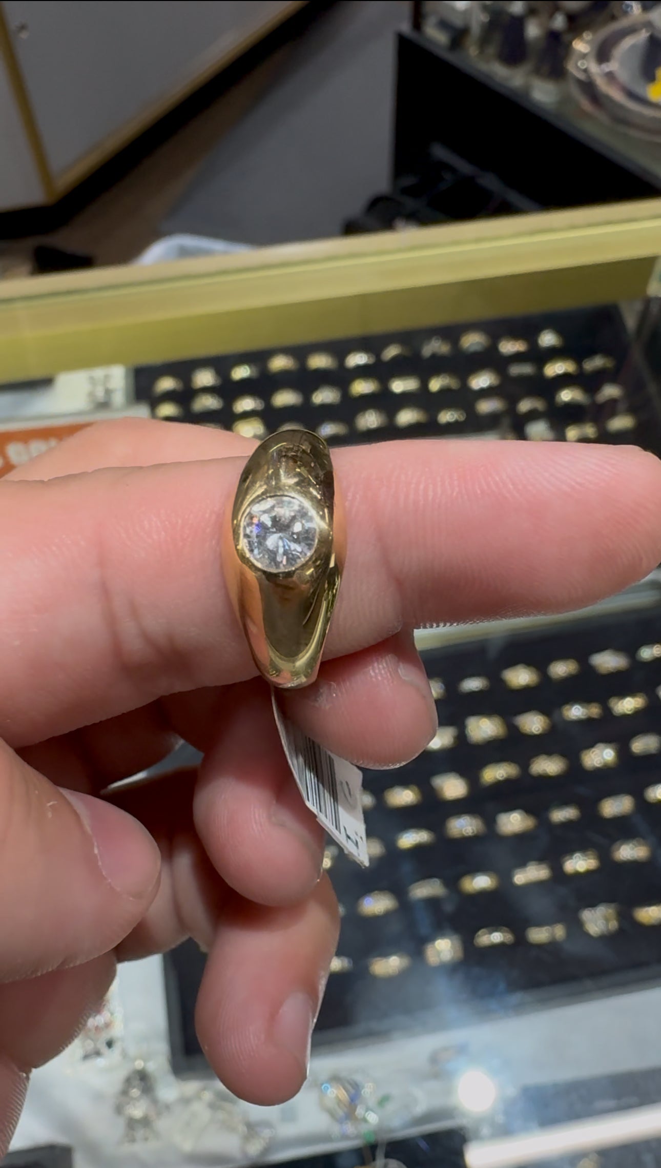 14k Gold Bezel Set 0.50 carat Ring